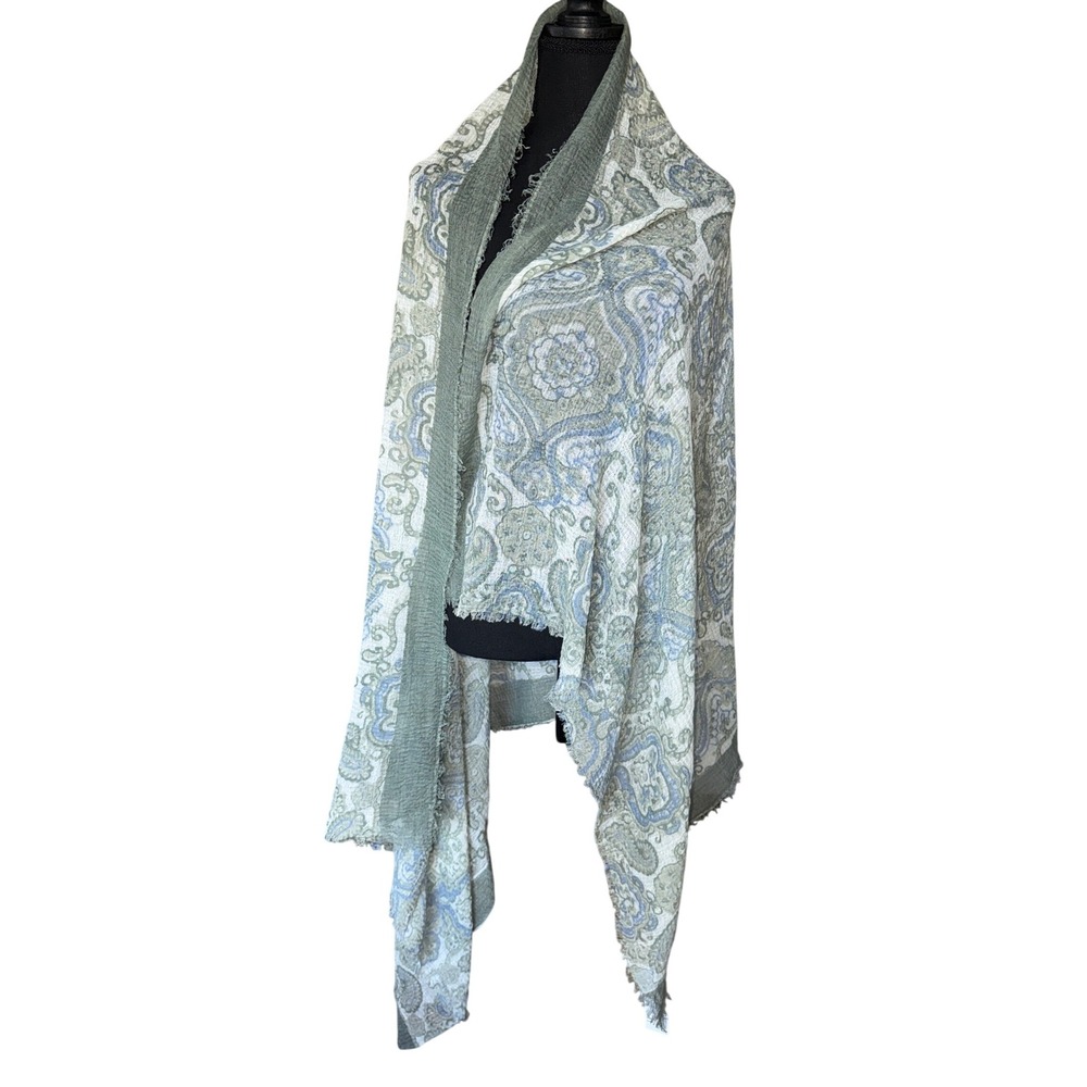 Dress Barn Paisley Medallion Lightweight Boho Shawl Scarf Wrap Vacation Layering